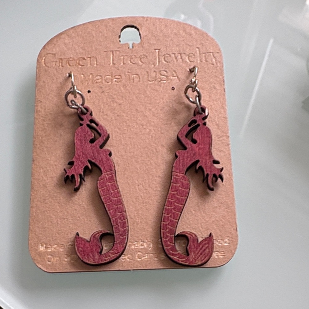 Red Mermaid Earrings